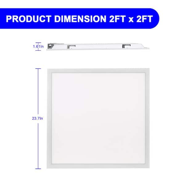2 ft. x 2 ft. 4750 Lumens LED Back Lit Panel Light, CCT (Set of 2)