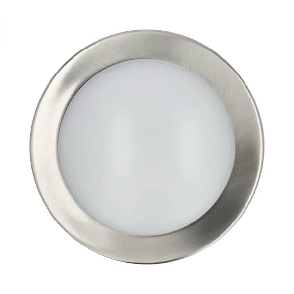 7.5 in. Brushed Nickel LED Disc Light (1-Pack)