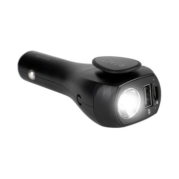 7-in-1 Vehicle Emergency Multi-Tool with Car Charger, Power Bank, Window Breaker, Seat Belt Cutter, and Flashlight