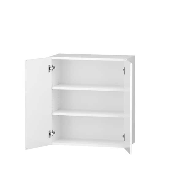Designer Series Elgin Assembled 24x30x12 in. Wall Kitchen Cabinet in White
