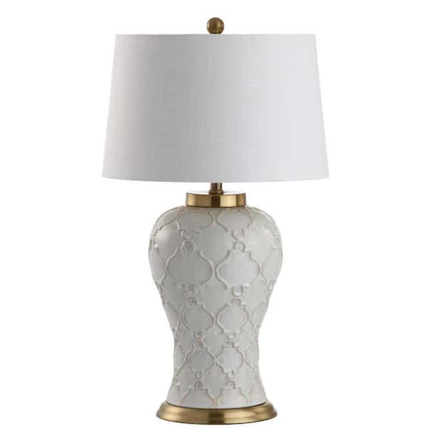 Arthur 29 in. Cream Ceramic Table Lamp