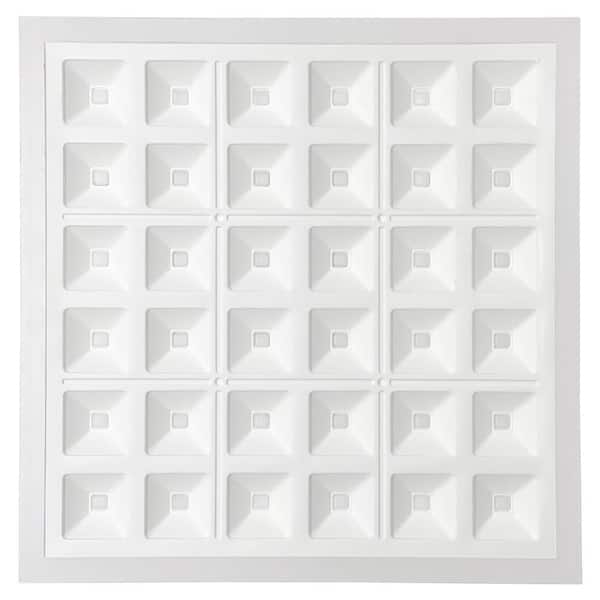 Designer Troffers Pixel Square Series 2 ft.x 2 ft. 5000 Lumens Integrated LED Flat Panel Light at 40-Watt 4000K (6-Pack)