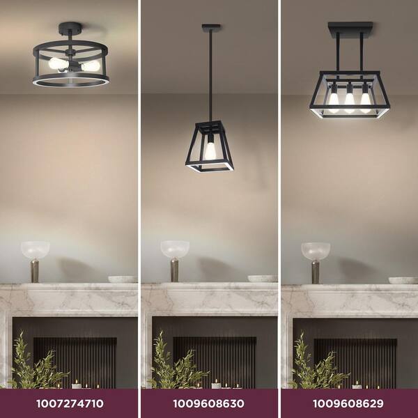 Katalyst 60-Watt 1-Light Matte Black Modern Adjustable CCT and 3-Light Modes Integrated LED Pendant Light