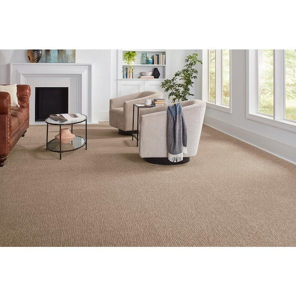 Truse Deer Valley Beige 45 oz. Triexta Patterned Installed Carpet
