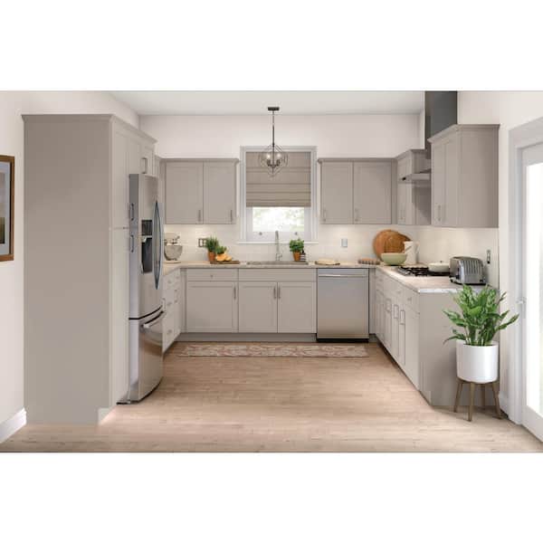 Westfield Dusk Gray Shaker Stock Assembled Wall Kitchen Cabinet (24 in. W x 12 in. D x 36 in. H)