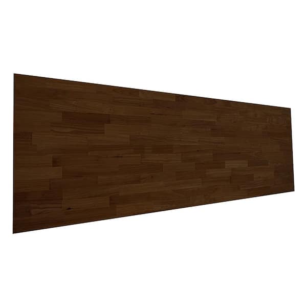 6 ft. L x 25 in. D x 1.5 in. T Finished Hevea Butcher Block Standard Countertop in Brown With Eased Edge