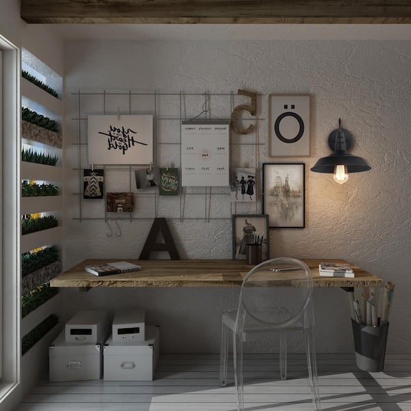 1-Light Black Industrial Classic Wall Sconce Barn Light Farmhouse Gooseneck Barn Vanity Wall Lamp