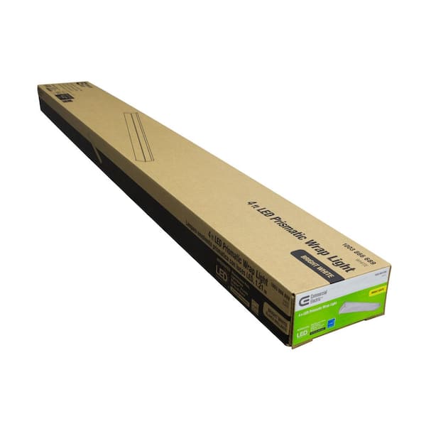 4 ft. 120-Volt 3800 Lumens White Integrated LED Wraparound Light with Prismatic Lens