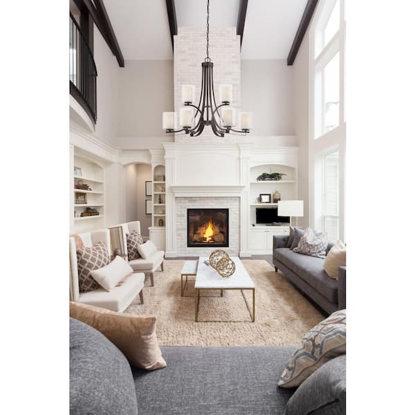 Parsons Studio 9-Light Smoked Iron Modern Chandelier for Dining Room