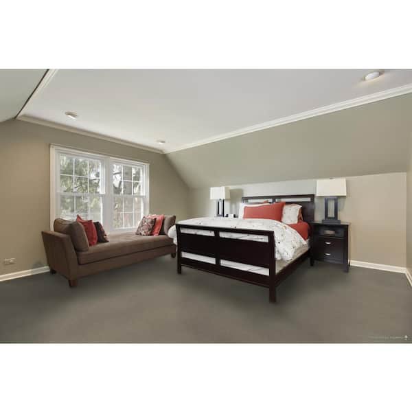 West Springs  - Thunder - Brown 28 oz. SD Polyester Pattern Installed Carpet