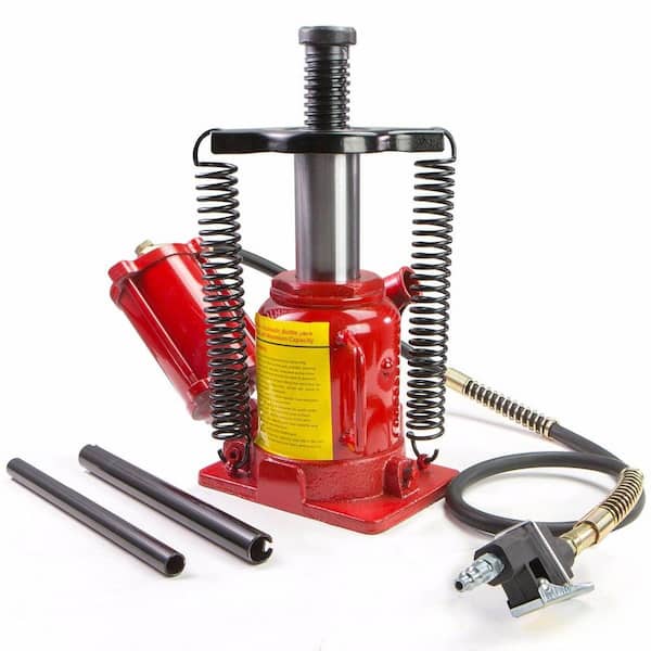 20-Ton Air Hydraulic Bottle Jack Manual 44092 lbs. Heavy-Duty Auto Truck RV Repair