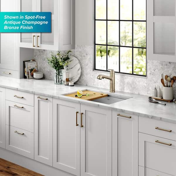 Allyn Pull-Out Single Handle Kitchen Faucet in Spot-Free Stainless Steel