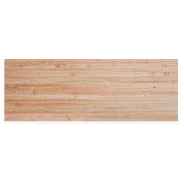7 ft. L x 30 in. D x 1.75 in. T Finished Maple Solid Wood Butcher Block Countertop With Eased Edge