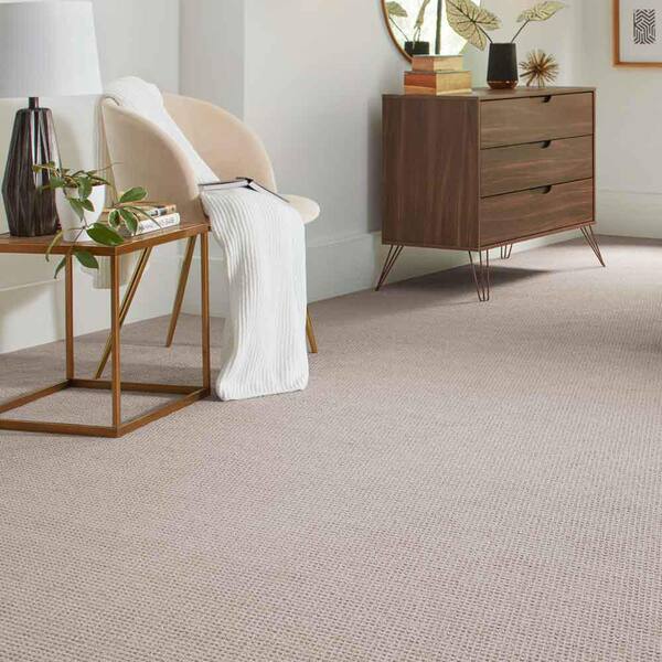 Game Face  - Ash - Gray 31 oz. Triexta Texture Installed Carpet