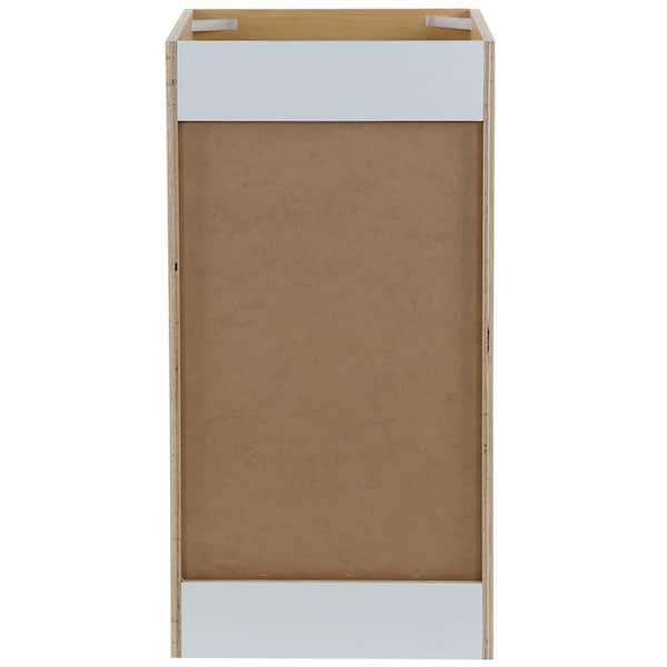 Cambridge White Shaker Assembled Base Cabinet with a Soft Close Pull Out Trash Can (18 in. W x 24.5 in. D x 34.5 in. H)