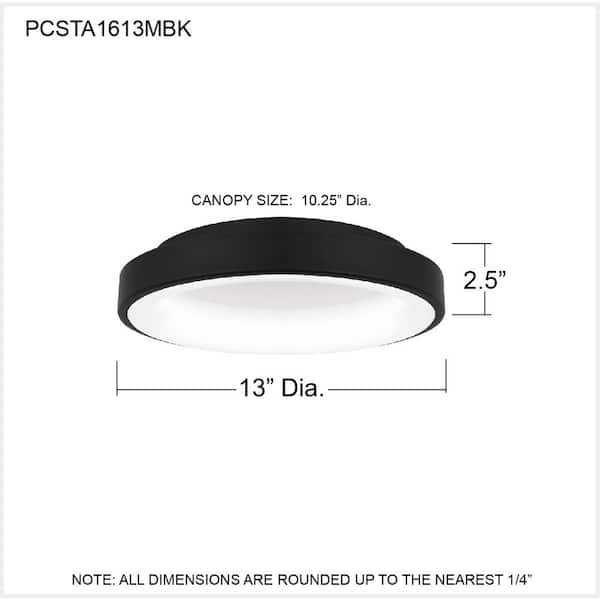 Stanton 13 in. Brushed Nickel Integrated LED Flush Mount