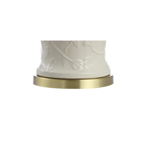 Naiyou 29.5 in. Ceramic Cream Classic Traditional LED Lamp Table Lamp