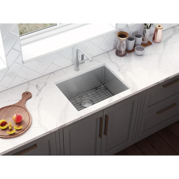 Gravena 16 Gauge Stainless Steel 21 in. Undermount Bar Sink