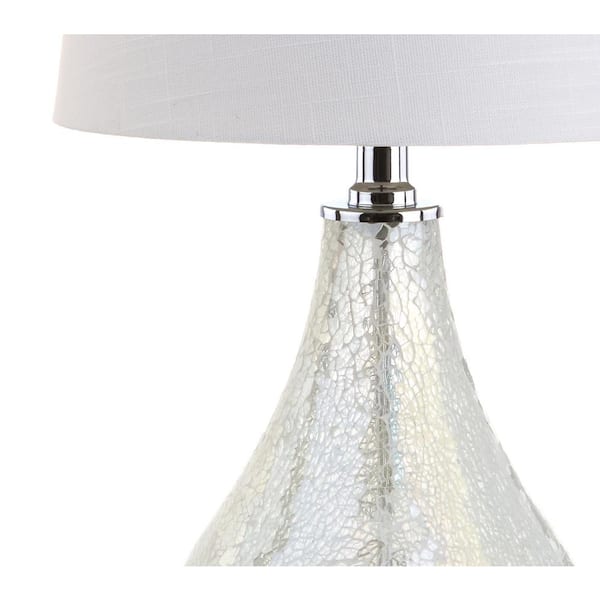 Mona 20.5 in. Mosaic White Mini Table Lamp