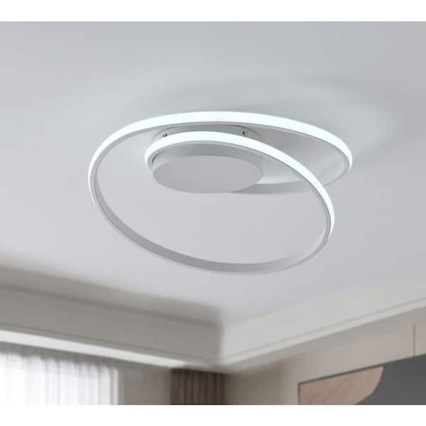 18.11 in. 1-Light Modern Linear Integrated LED Flush Mount Ceiling Lighting Fixtures