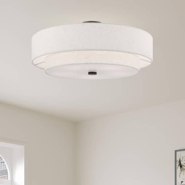 Somerhill 5 Light English Bronze Semi Flush Mount