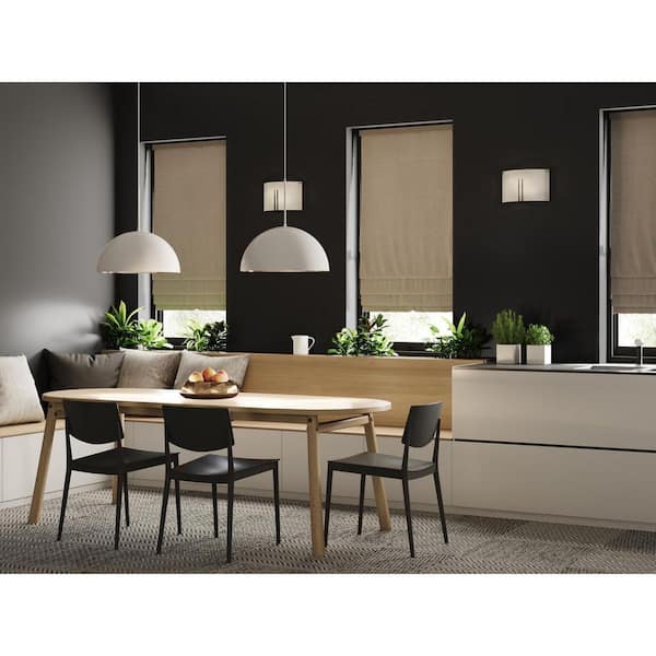 Modern Glass Sconce 12 in. 2-Light Matte Black Wall Sconce with Etched Glass Shade