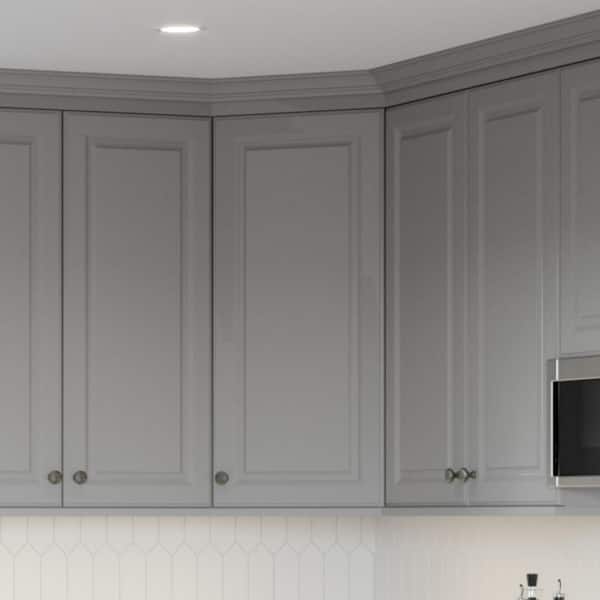 Designer Series Elgin Assembled 24x36x12.25 in. Diagonal Wall Kitchen Cabinet in Heron Gray