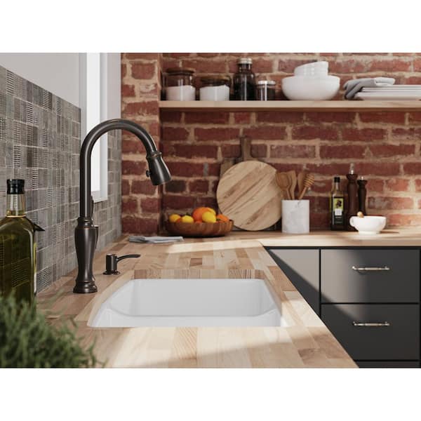 Arsdale Single-Handle Pull-Down Sprayer Kitchen Faucet with Soap/Lotion Dispenser in Oil-Rubbed Bronze