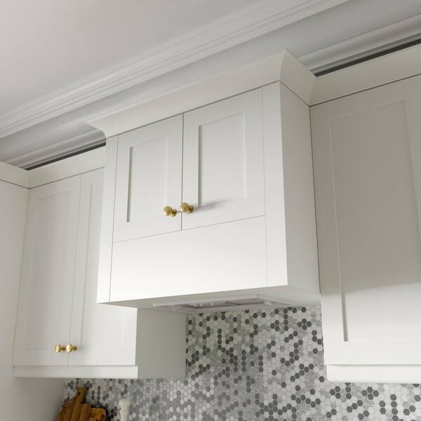 Wallace Painted Warm White Shaker Assembled Shallow Base Cabinet with Drawers (18 in. W x 34.5 in. H x 14 in. D)