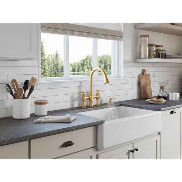 Whitehaven Farmhouse Undermount Apron Front Cast Iron 30 in. Self-Trimming Single Bowl Kitchen Sink in White