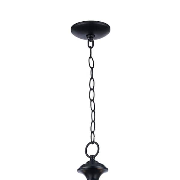 Candle 6-Light Black Candle Chandelier Light Fixture