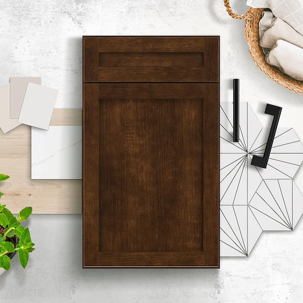 Designer Series Soleste Assembled 18x36x12 in. Wall Open Shelf Kitchen Cabinet in Spice