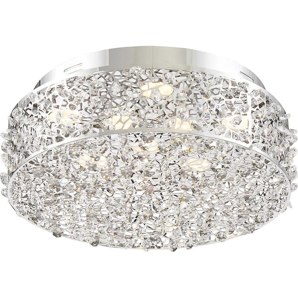 Starlet 13.75 in. Polished Chrome LED Flush Mount
