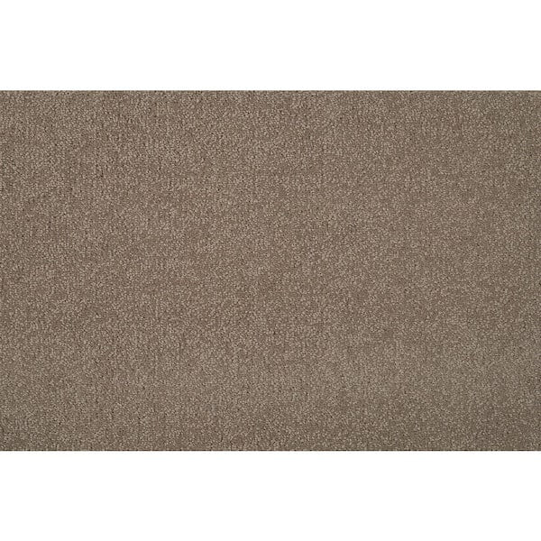 Feather - Saddle - Brown 12 ft. 54 oz. Wool Texture Installed Carpet