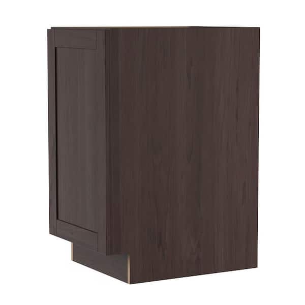 Edson Shaker Assembled 18x34.5x24.5 in. Base Cabinet with Pull Out Trash Can in Dusk