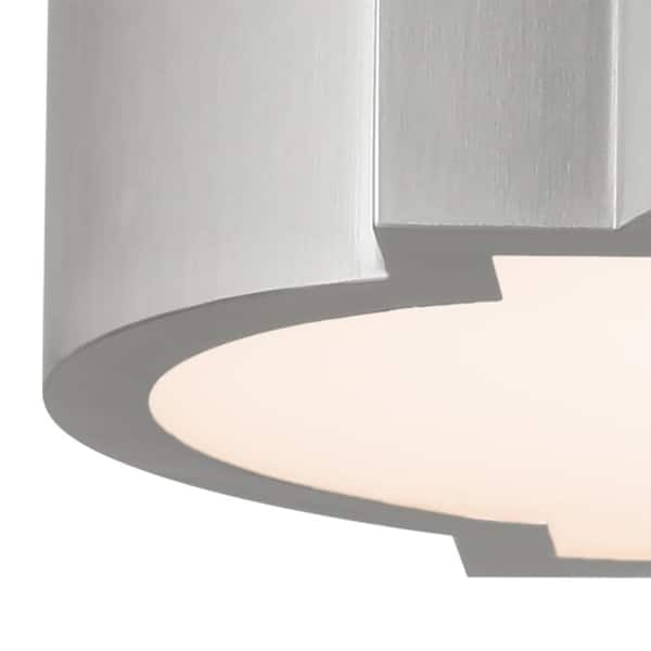 15 in. Brushed Nickel Integrated LED Flush Mount
