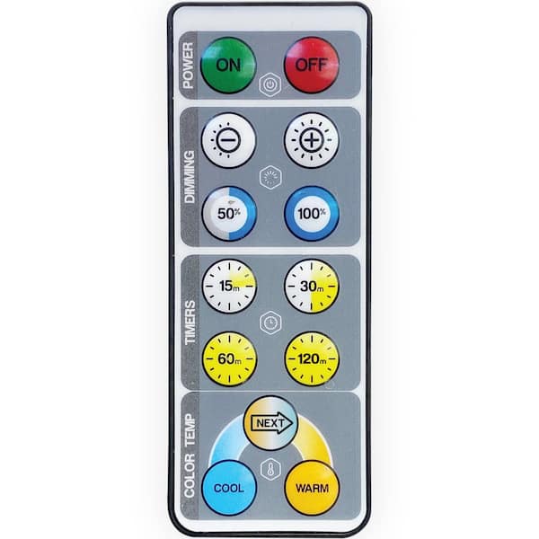 Plug-In LED RF Remote and Motion Controlled Under Cabinet Puck Light with Changeable Shell (3-Pack)