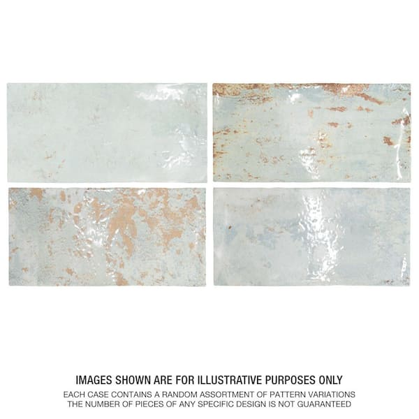 Biarritz Green 3 in. x 6 in. Ceramic Wall Tile (5.72 sq. ft./Case)