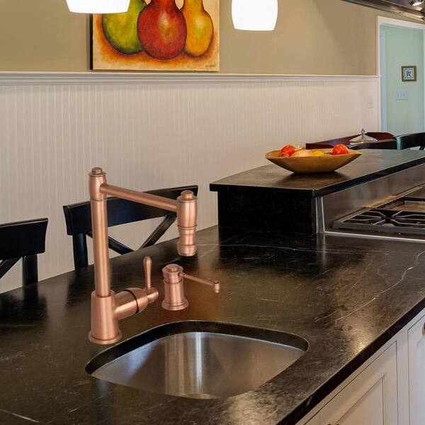 Built in Copper Soap Dispenser Refill from Top with 17 oz. Bottle 3-Years Warranty