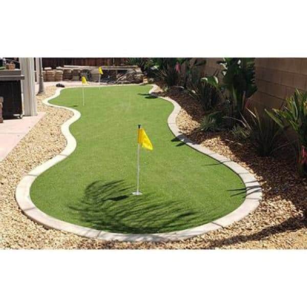 Eco 85 Silver Putt Field + Lime Green 15 ft. Wide + Cut to Length