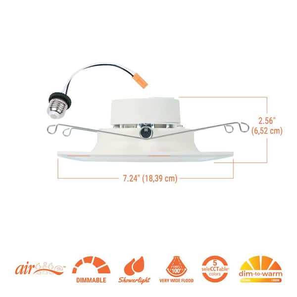 5/6 in. 10.9-Watt RL Night Light Recessed LED Retrofit Module, 1000-Lumens, Selectable CCT, D2W