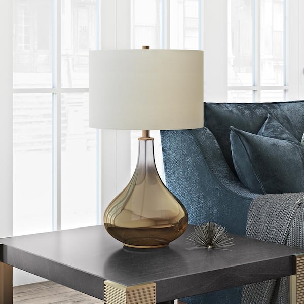 Ceres 24 in. Brass Ombre Glass Table Lamp