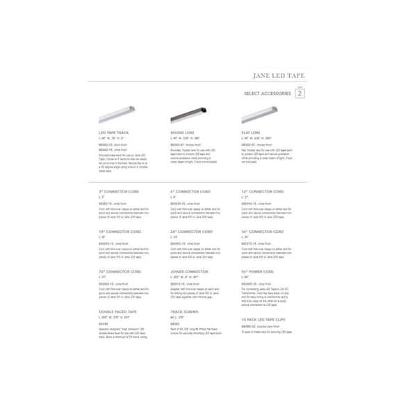 Jane 200 10 ft. Integrated LED White Under Cabinet Tape Light