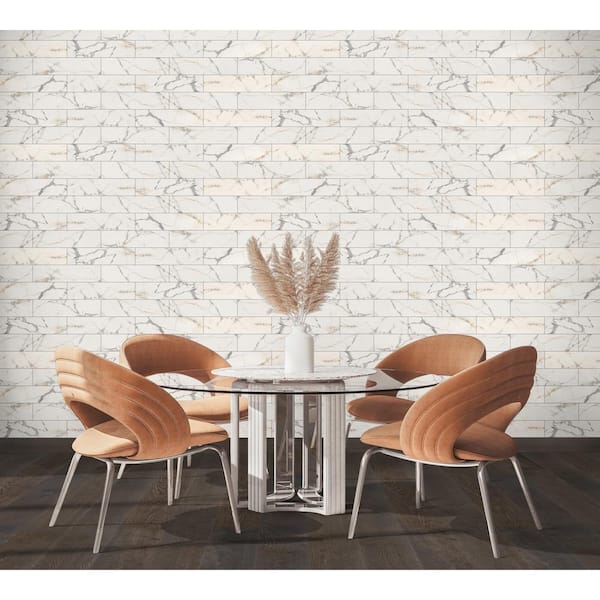 Lockson Mix 4 in. x 16 in. Glossy White Ceramic Wall Tile (17.22 sq. ft./Case)
