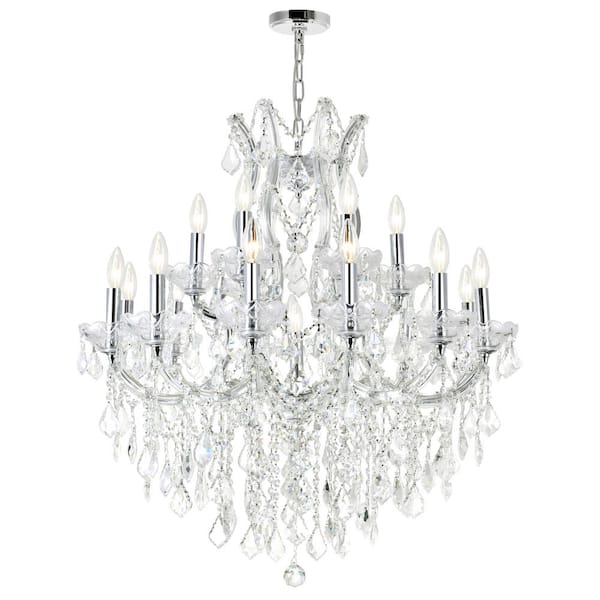 Maria Theresa 19 Light Up Chandelier With Chrome Finish