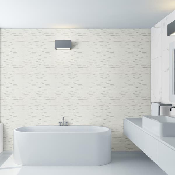 Lucid Sky Interlocking 11.81 in. x 12 in. Textured Glass Metal Look Wall Tile (19.6 sq. ft./Case)