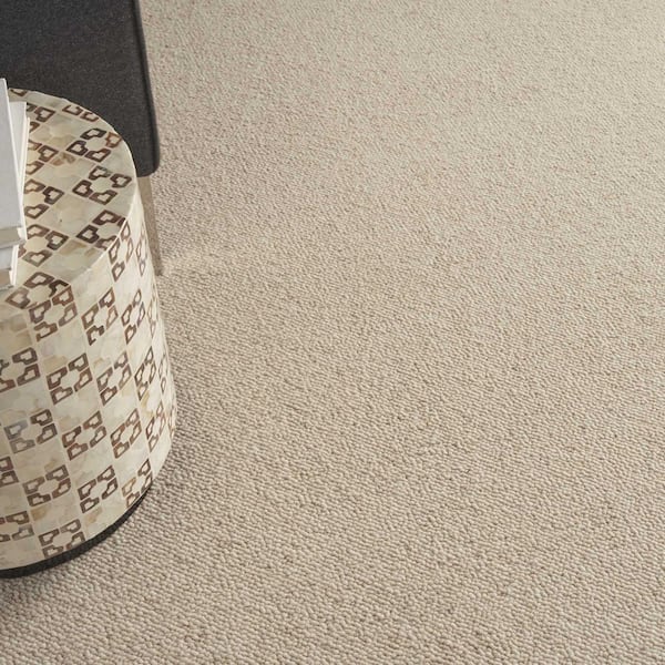 Bismarck - Natural - Brown 13.2 ft. 28 oz. Wool Berber Installed Carpet