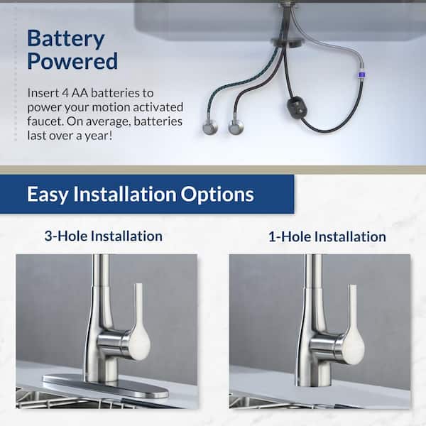 Classic Series Single-Handle Pull-Down Spring Neck Sprayer Kitchen Faucet in Brushed Nickel