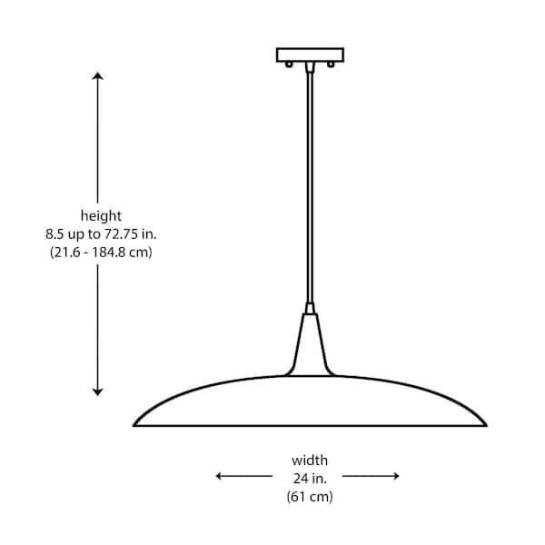 3-Light Brass Pendant Light Fixture with Metal Dome Shade