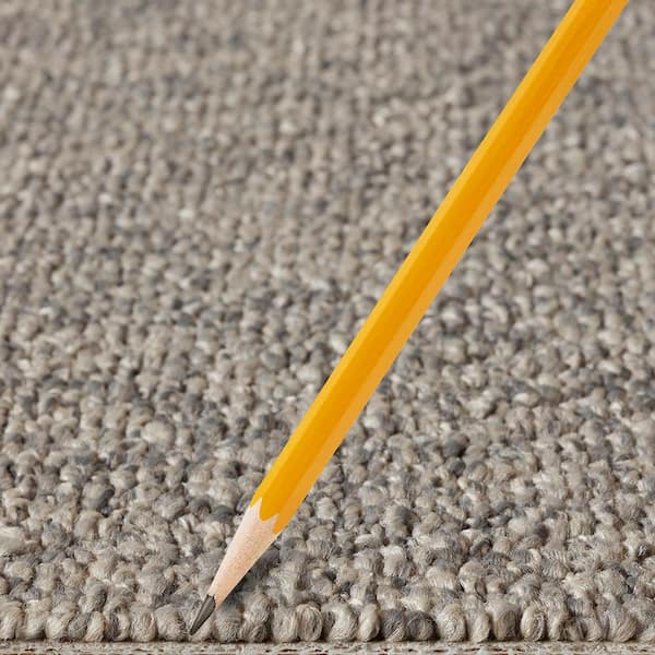Lanwick  - Rocky Ridge - Gray 19 oz. Polyester Pattern Installed Carpet